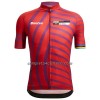Maglia 2022 Campionati del mondo UCI Manica Corta Wollongong Rosso Multicolore